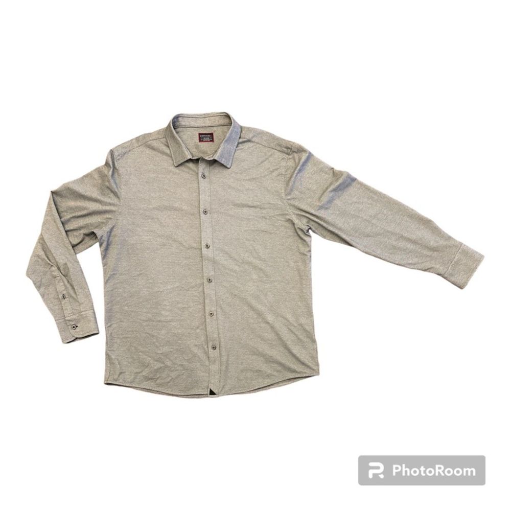 Untuckit Long Sleeve Button Up Shirt Men's XXL Gray (2xl) big and tall